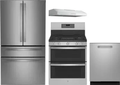 4 Piece Package Includes Refrigerator, Range, Hood And Dishwasher